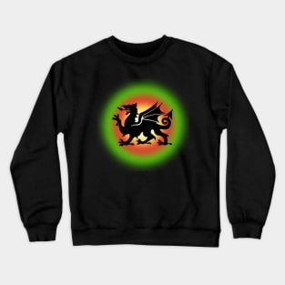 Welsh Dragon Silhouette Crewneck Sweatshirt